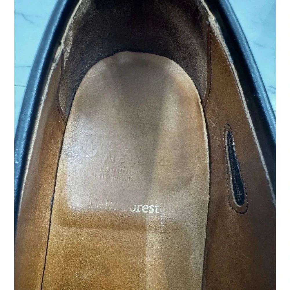 Allen Edmonds Men's Black Lake Forest Leather Penny Loafers Size 10D